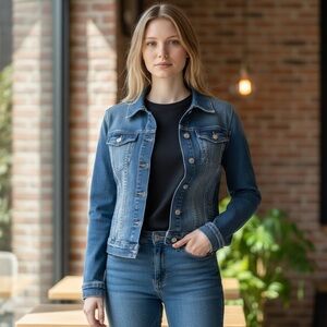 Artisan NY Light Blue Jean Jacket Denim Women Sz L